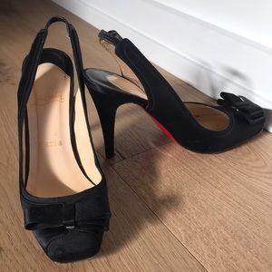 Christian Louboutin Black silk pumps, size 39